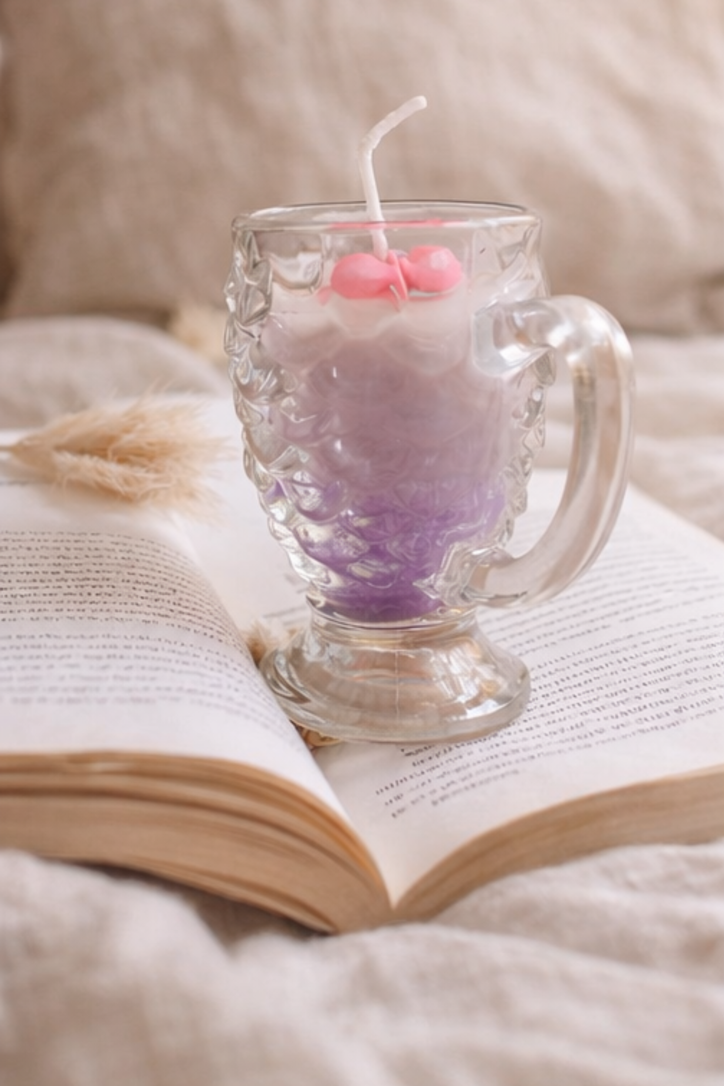 Rosé Whispers – Blush Floral Mug Candle