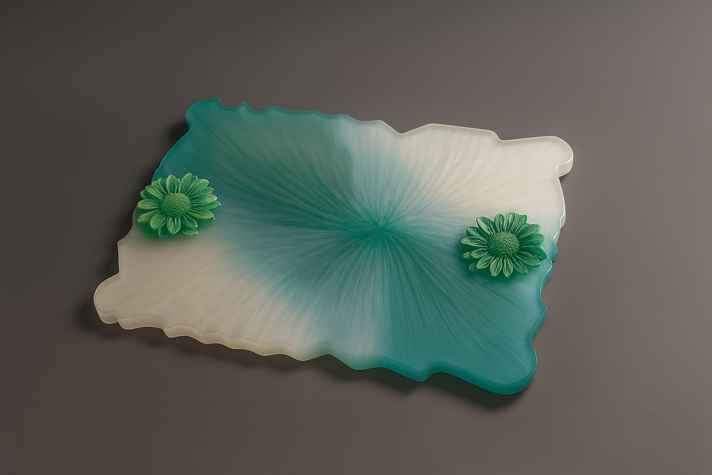 Green-White Resin Tray