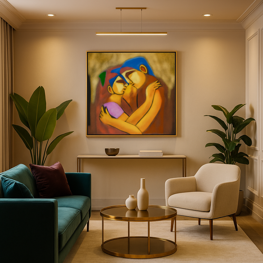 Anuraag – Embrace of the Heart Art Panel (2 ft × 2 ft)