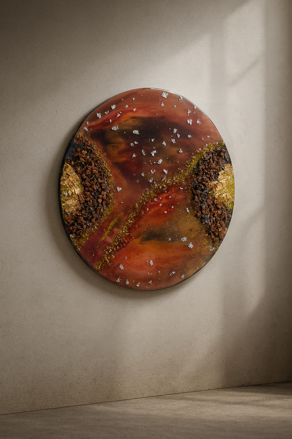 Svarn Patha – Earthscape Resin Wall Art (Circular)
