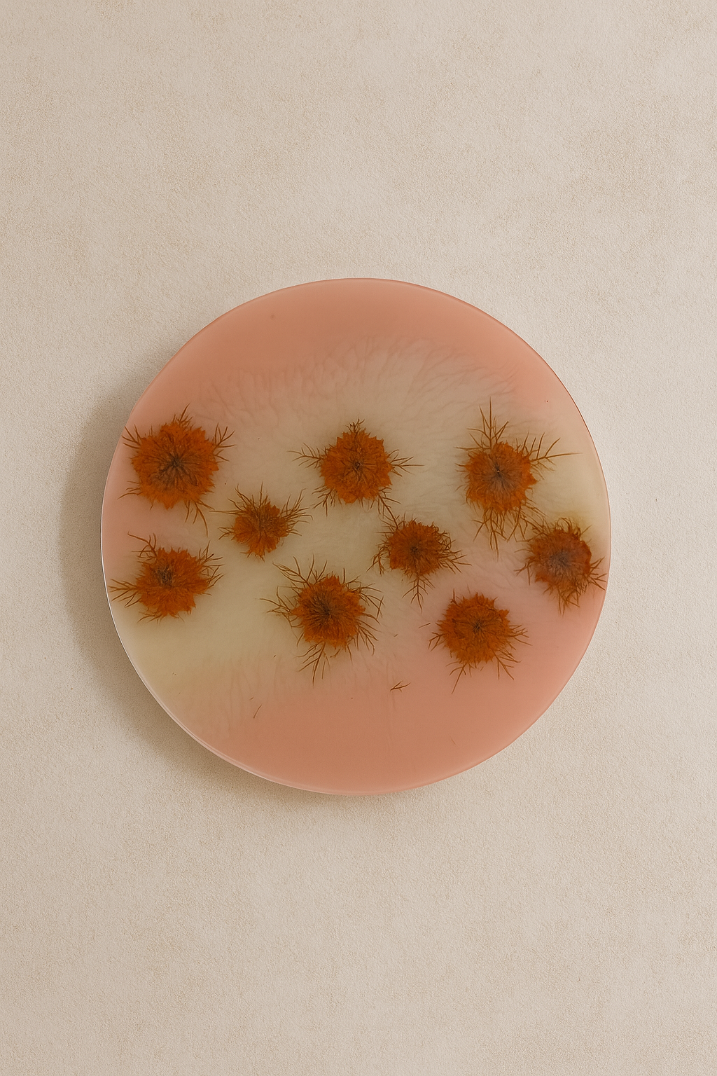 Gulnaar Rosette – Floral Resin Wall Art (Circular)