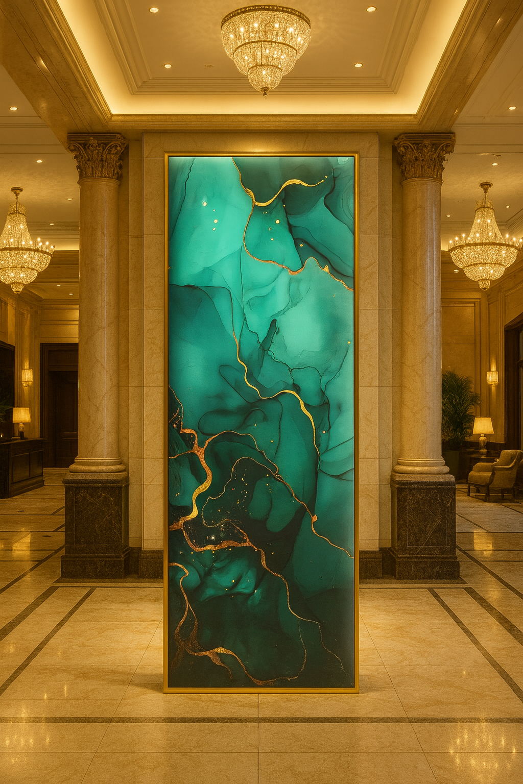 Emerald Veins- 4' x 2' Wall Panel