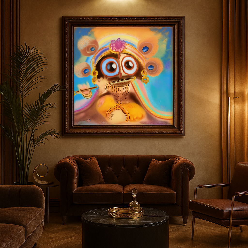 Jagat Ananda – The Joy of the Universe Art Panel (2 ft × 2 ft)