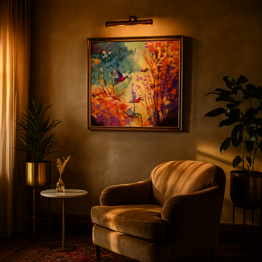 Prakriti Raga – Symphony of the Wild Art Panel (2 ft × 2 ft)