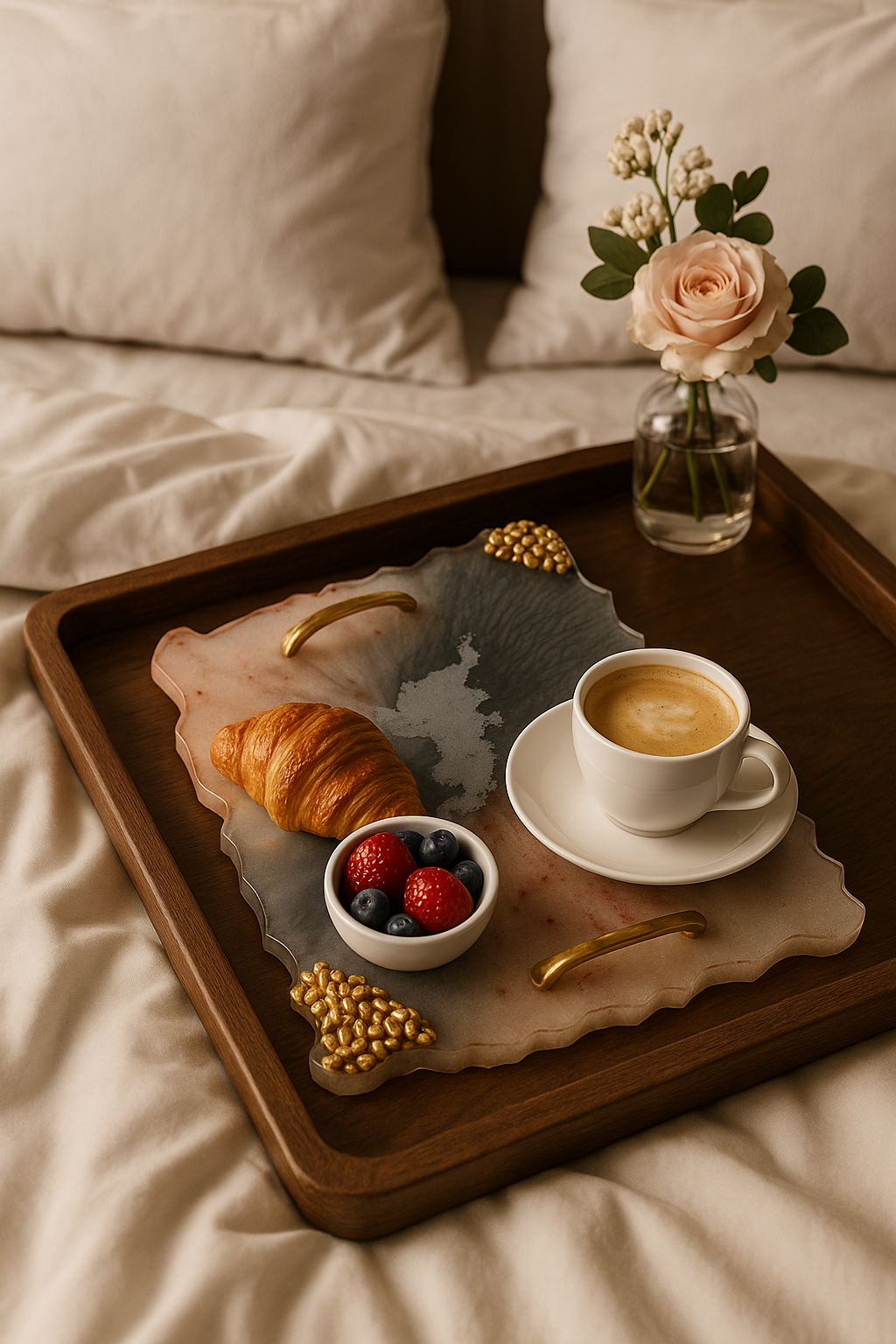 Grey-White Resin Tray