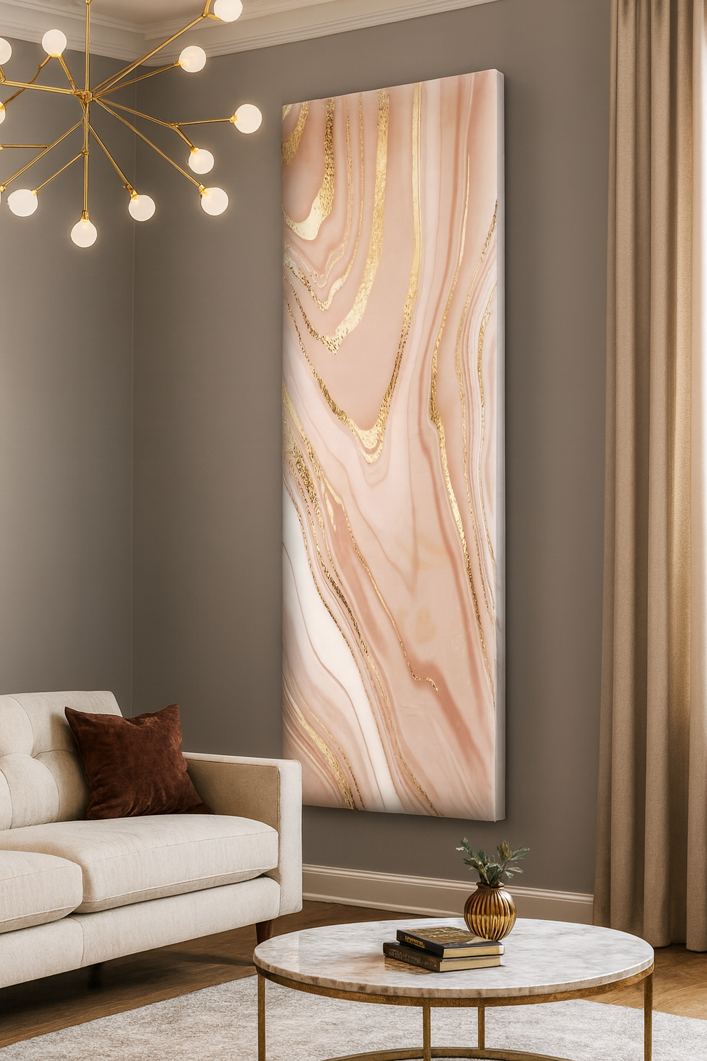 Blush Luxe- 4' x 2' Wall Panel