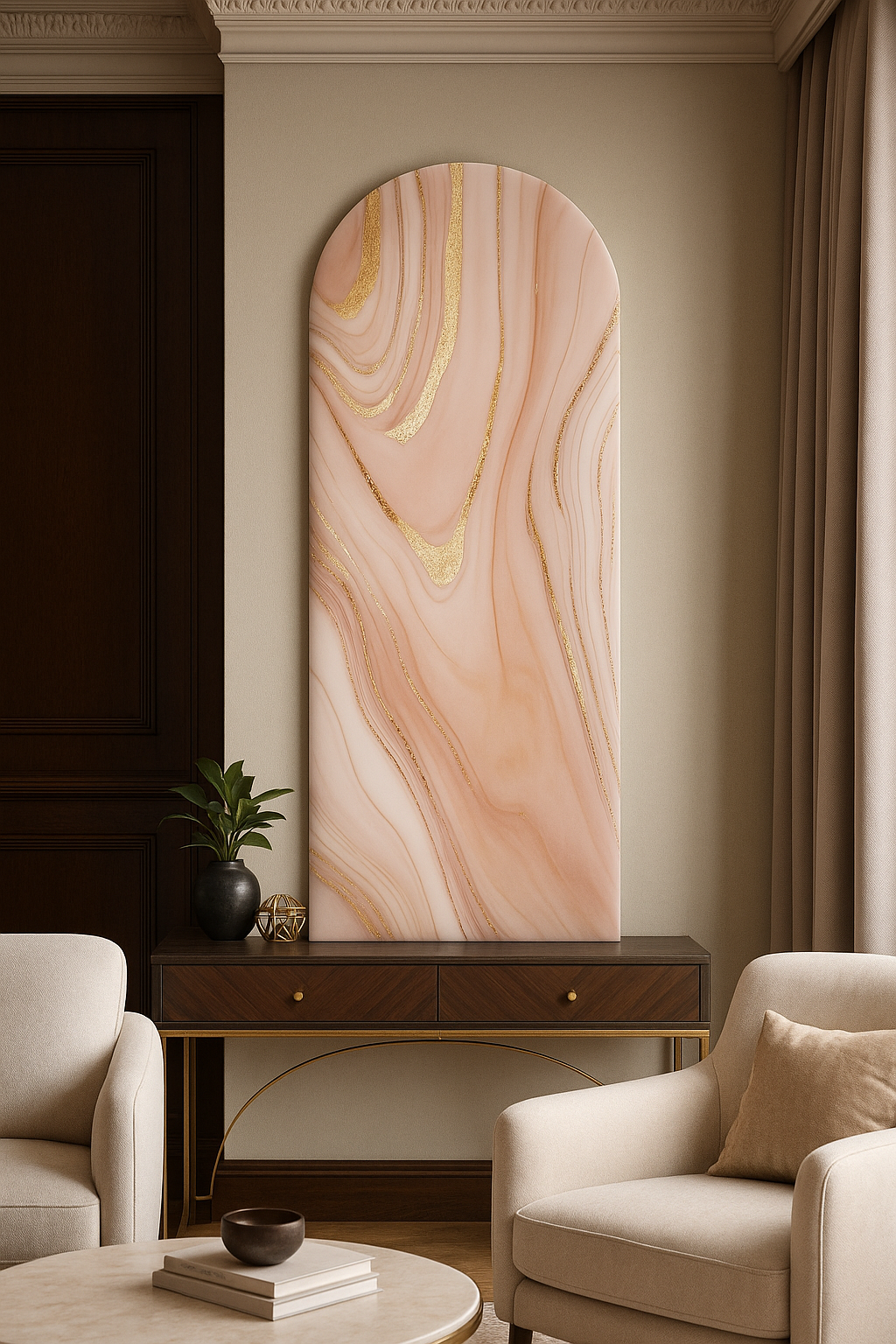 Blush Luxe- 4' x 2' Wall Panel