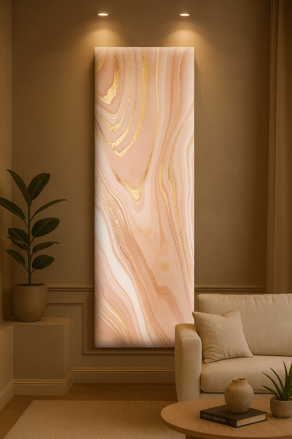Blush Luxe- 4' x 2' Wall Panel