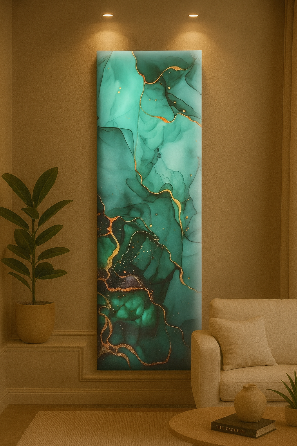 Emerald Veins- 4' x 2' Wall Panel
