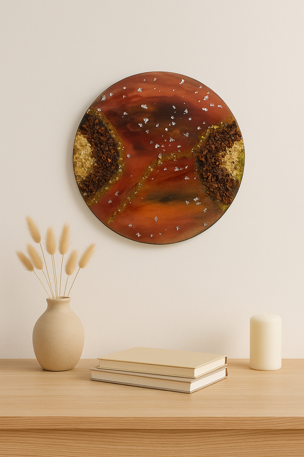 Svarn Patha – Earthscape Resin Wall Art (Circular)