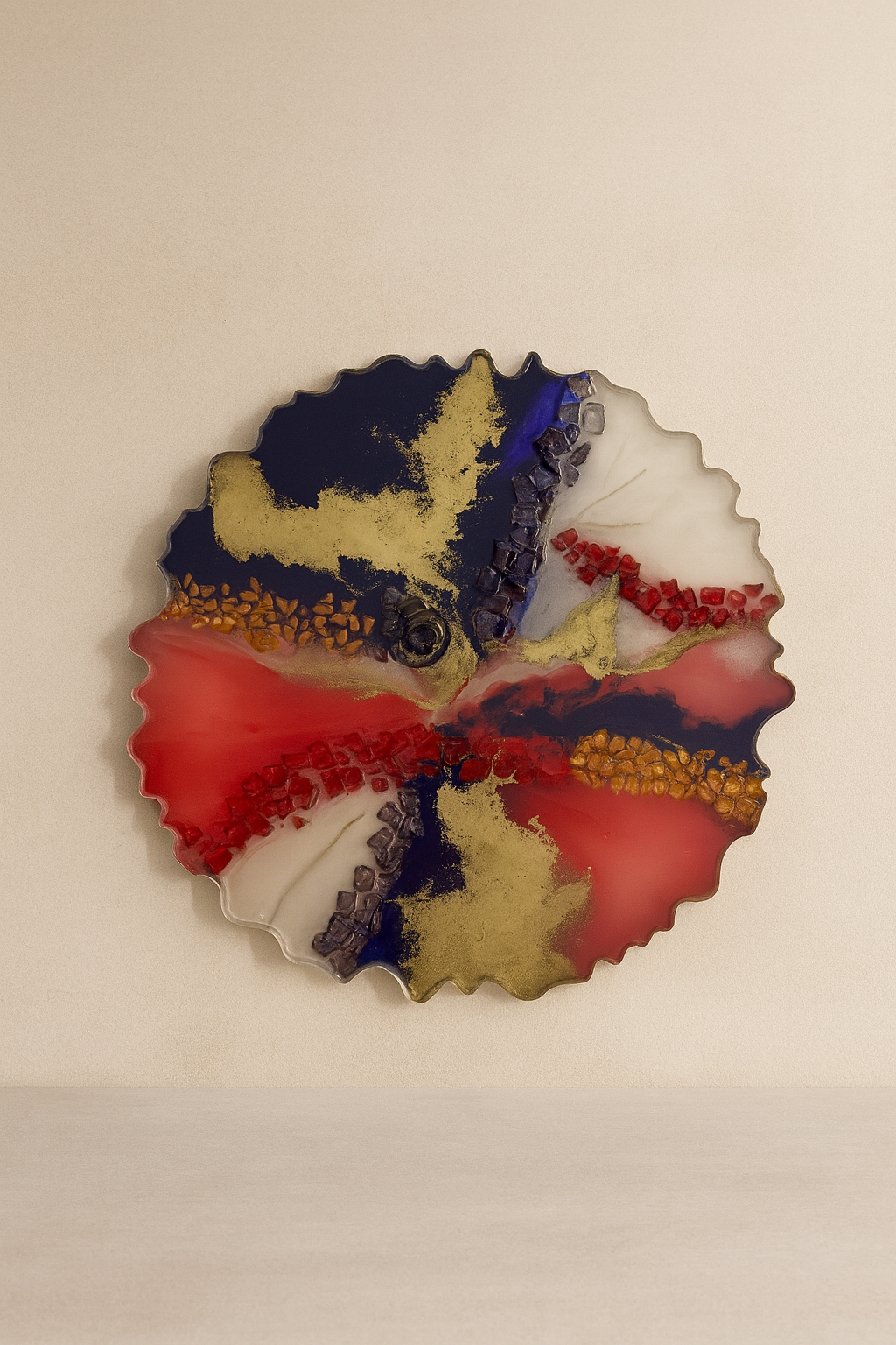 Rang Sutra – Royal Resin Wall Art (Organic Circular)