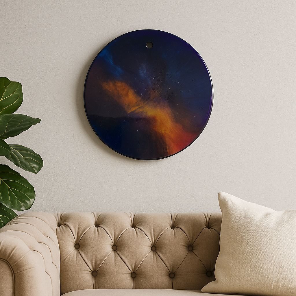 Astra Veil – Cosmic Resin Wall Art (Circular)