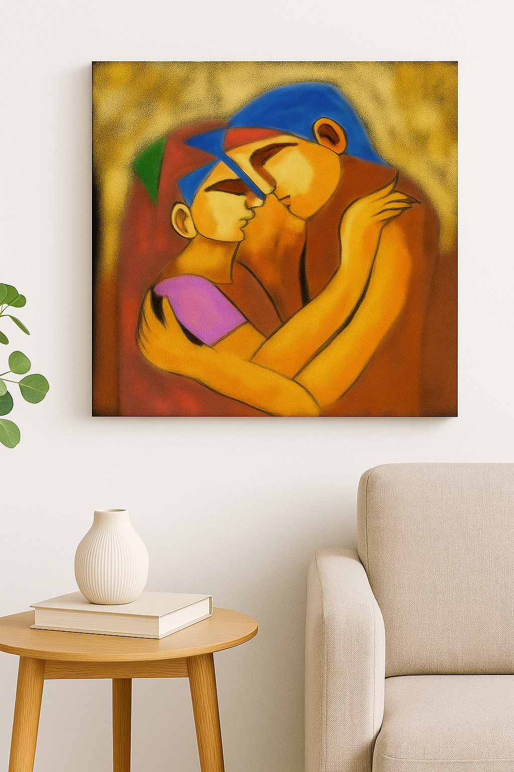 Anuraag – Embrace of the Heart Art Panel (2 ft × 2 ft)
