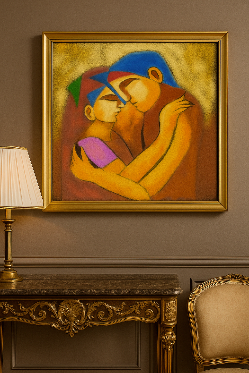 Anuraag – Embrace of the Heart Art Panel (2 ft × 2 ft)