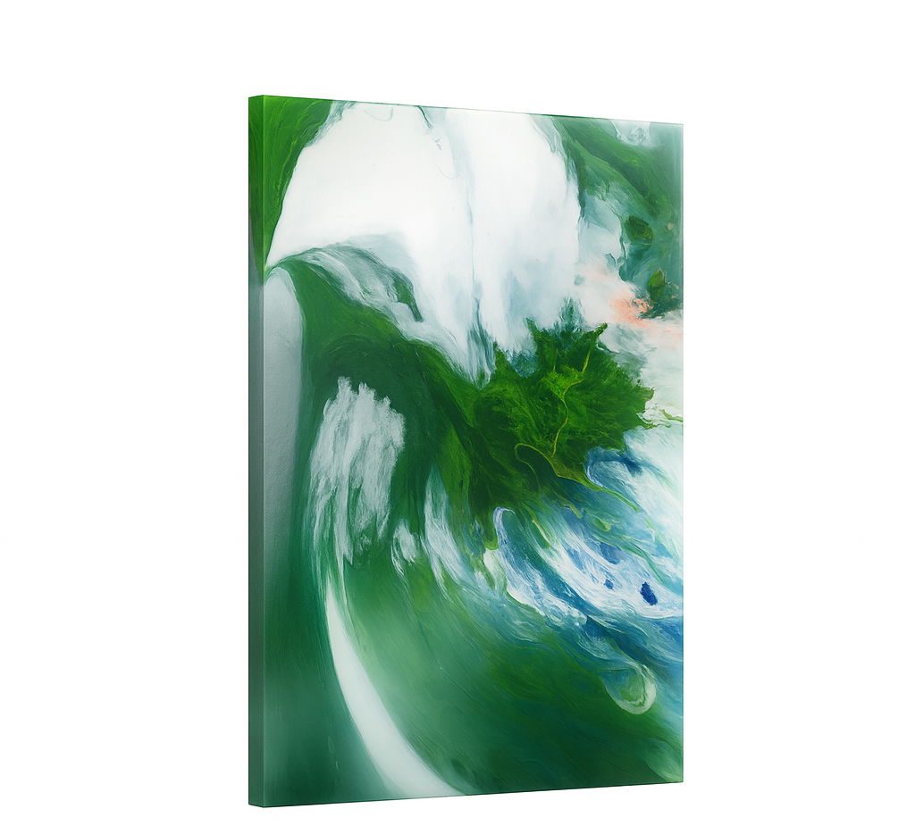 Emerald Drift- 4' x 2' Wall Panel