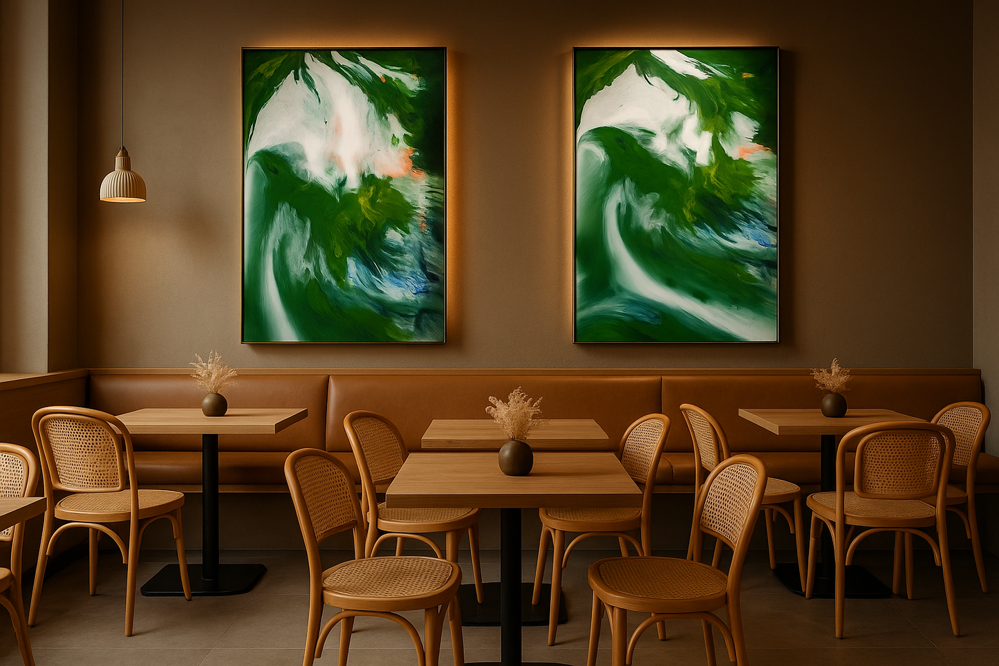 Emerald Drift- 4' x 2' Wall Panel