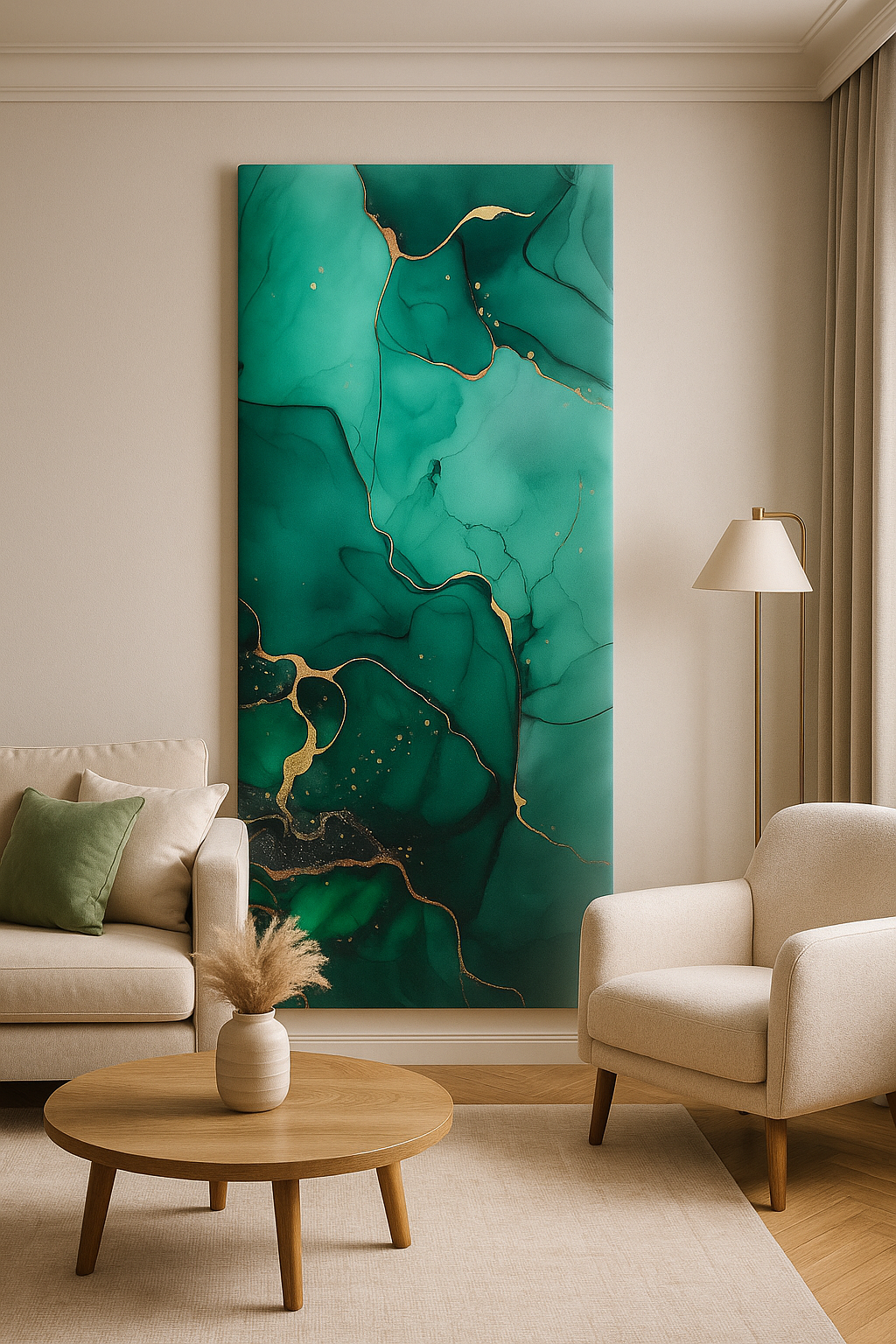 Emerald Veins- 4' x 2' Wall Panel