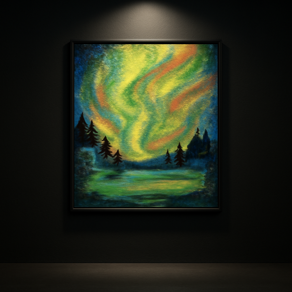 Aurora Vale – Ethereal Art Panel (2 ft × 1.5 ft)