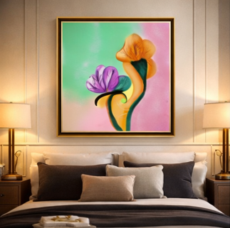 Verdant Grace – Royal Botanical Art | 18 × 18 Inches
