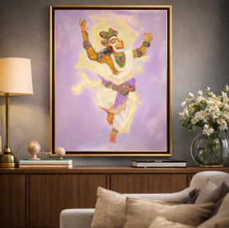 Veeranjan Anugrah | Lord Hanuman Wall Art (18 × 24 in)