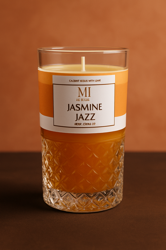 Jasmine Jazz – Signature Amber Glass Candle