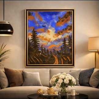 Neelambar Path | Royal Landscape Wall Art (24 x 18 Inches)