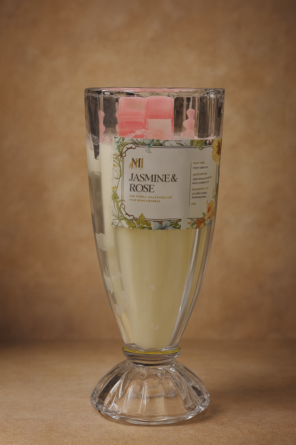 Gulnaar Bloom – Jasmine & Rose Crystal Candle
