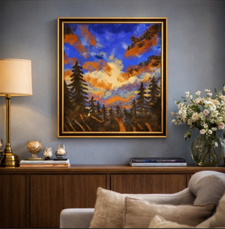 Neelambar Path | Royal Landscape Wall Art (24 x 18 Inches)