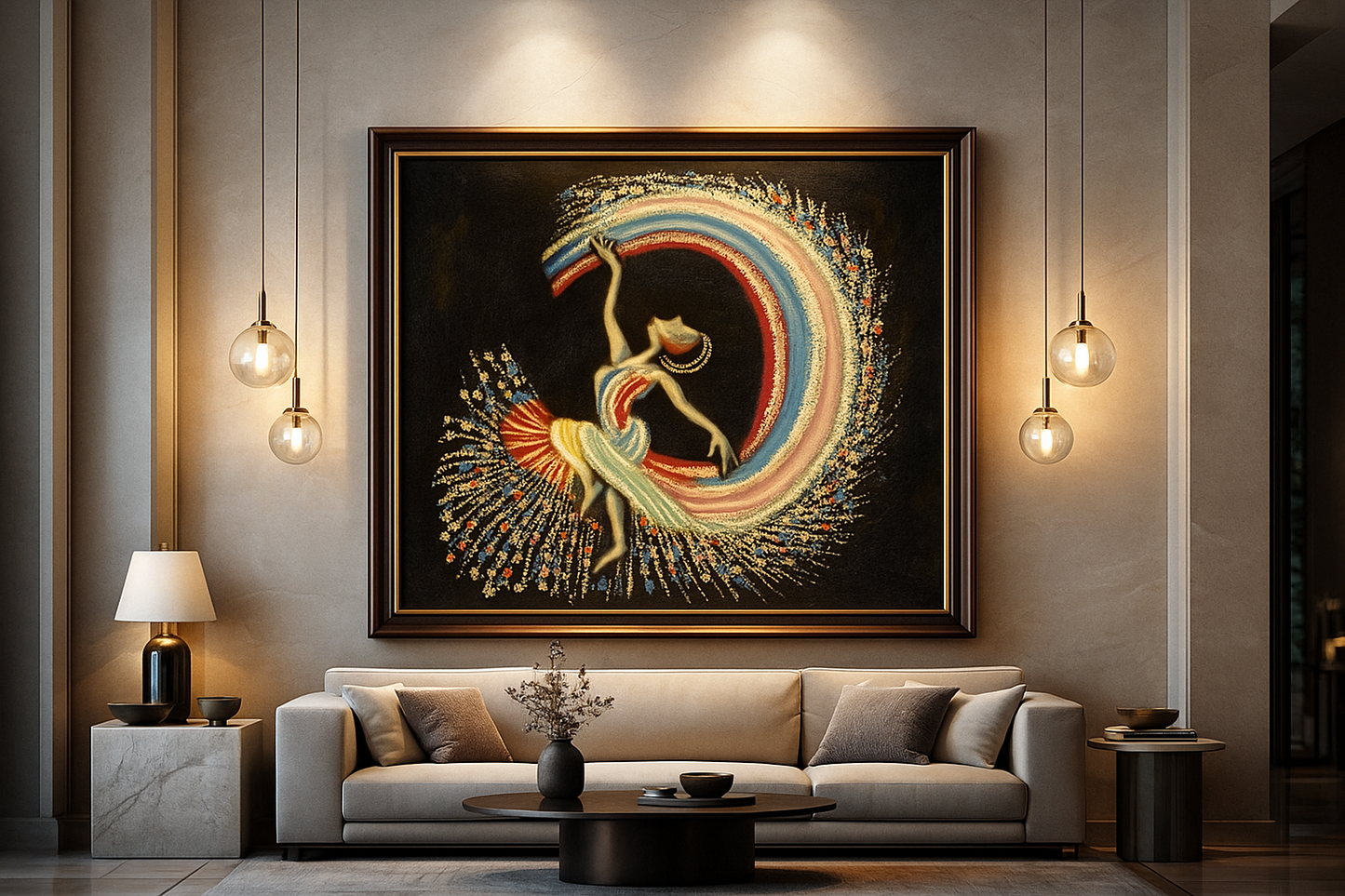 Nritya Aura – Handcrafted Dance Art Panel (2 ft × 2 ft)