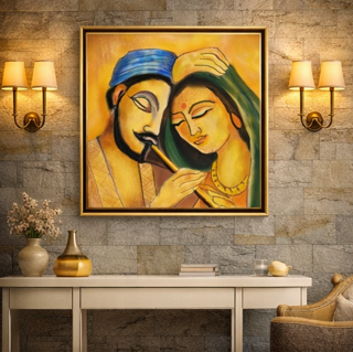 Madhurya Anubhav | Royal Divine Love Wall Art ( 2 x2 Feet )
